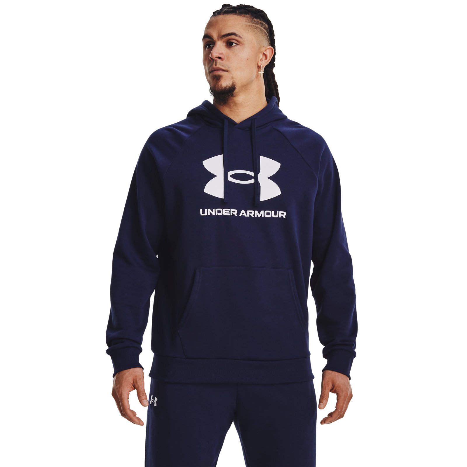 Худи мужское Under Armour Ua Rival Fleece Logo Hd синее LG