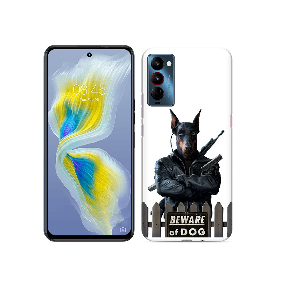 

Чехол MyPads Tocco для Tecno Camon 18 доберман, Прозрачный, Tocco