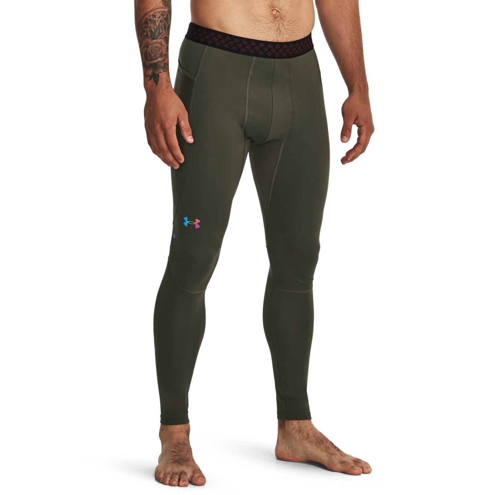 Кальсоны мужские Under Armour Ua Coldgear Rush Leggings зеленые XL