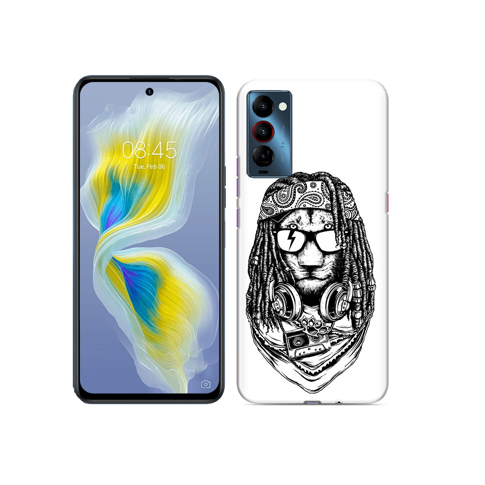 

Чехол MyPads Tocco для Tecno Camon 18 дреды льва, Прозрачный, Tocco