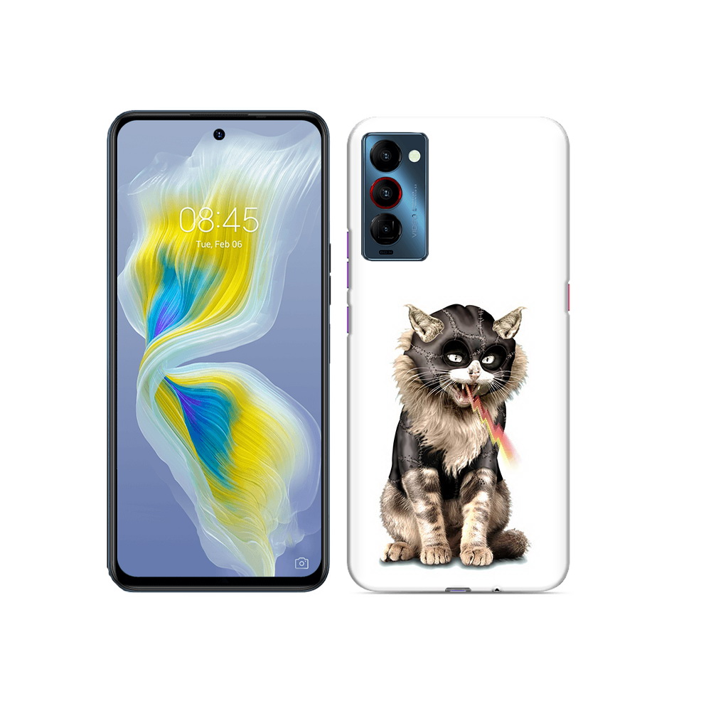 

Чехол MyPads Tocco для Tecno Camon 18 дьяволский кот, Прозрачный, Tocco