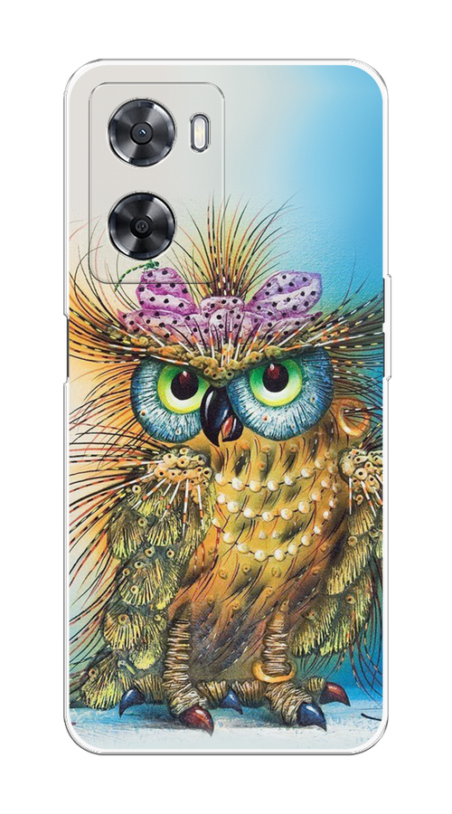 

Чехол на Oppo A57 4G/A77 4G/A77s 4G/A57s "Модная сова", Коричневый;голубой, 2510350-1
