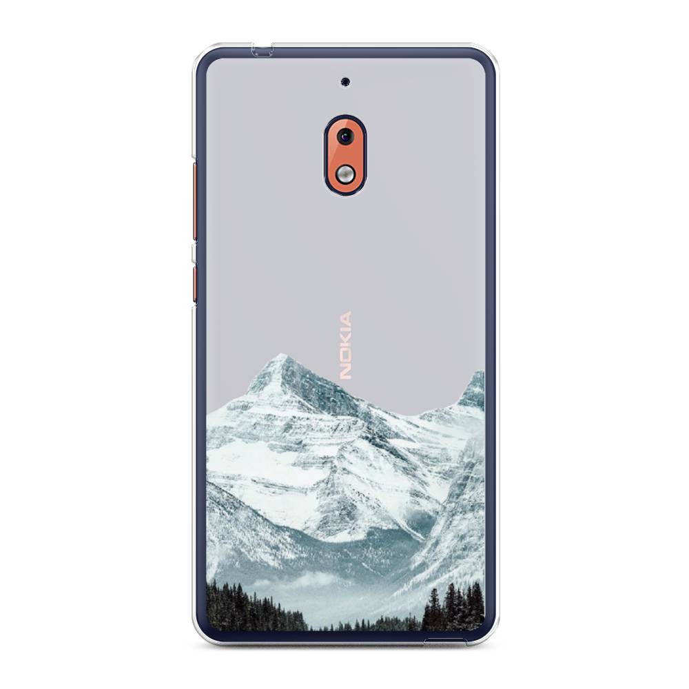 

Чехол на Nokia 2.1 "Горы арт 1", Белый;зеленый, 121550-2
