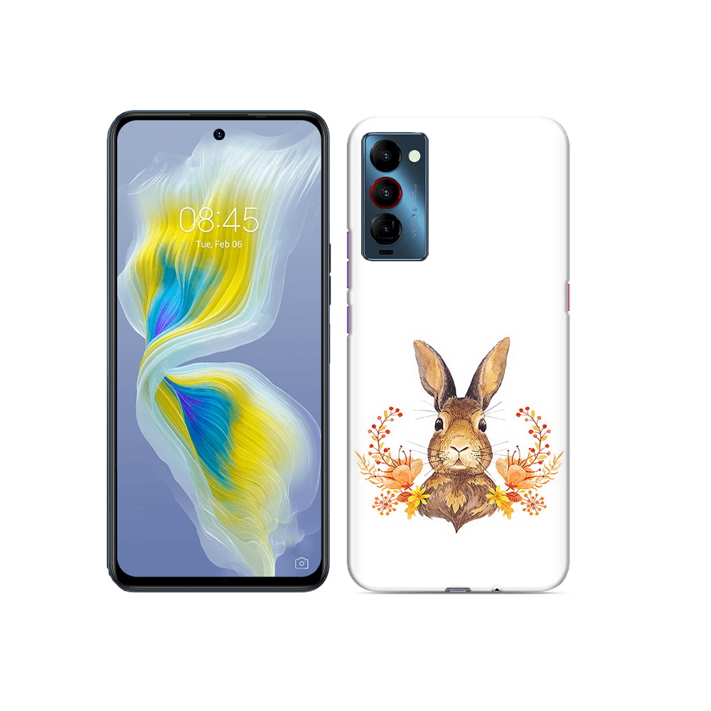 

Чехол MyPads Tocco для Tecno Camon 18 зайка в цветах, Прозрачный, Tocco