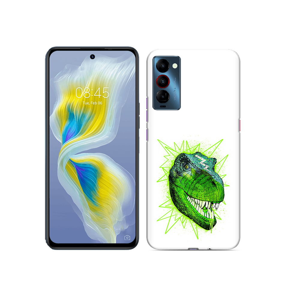 

Чехол MyPads Tocco для Tecno Camon 18 зеленый динозавр, Прозрачный, Tocco