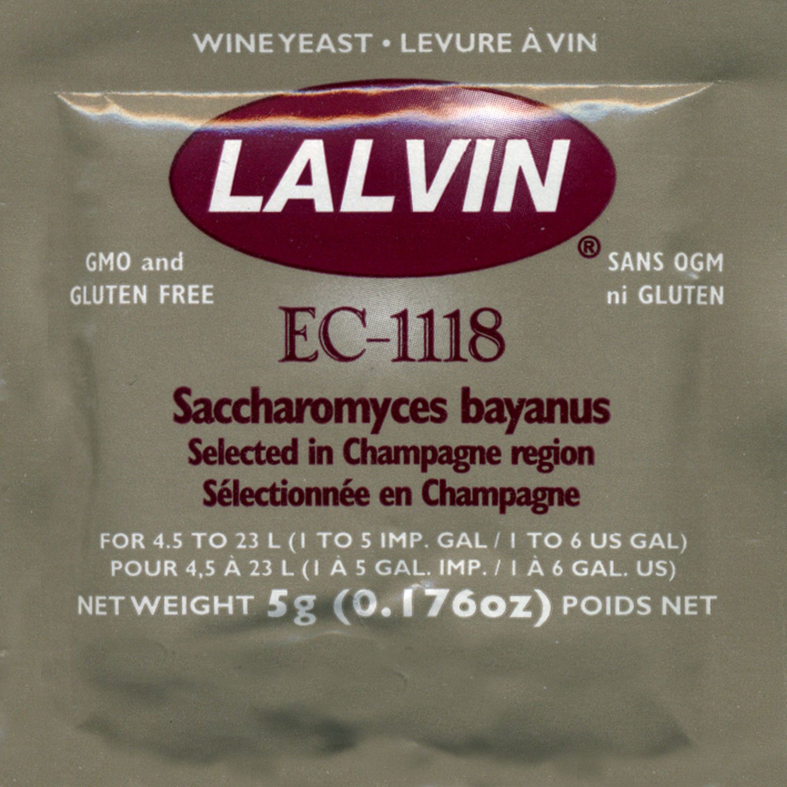 

Дрожжи винные LALVIN ICV ЕС-1118 5 г
