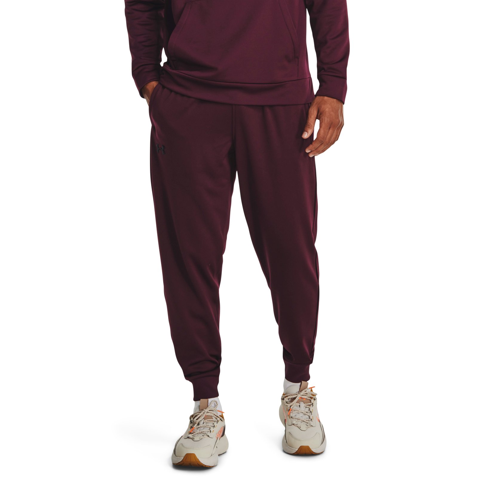 

Спортивные брюки мужские Under Armour Ua Armour Fleece Joggers бордовые SM, Бордовый, Ua Armour Fleece Joggers