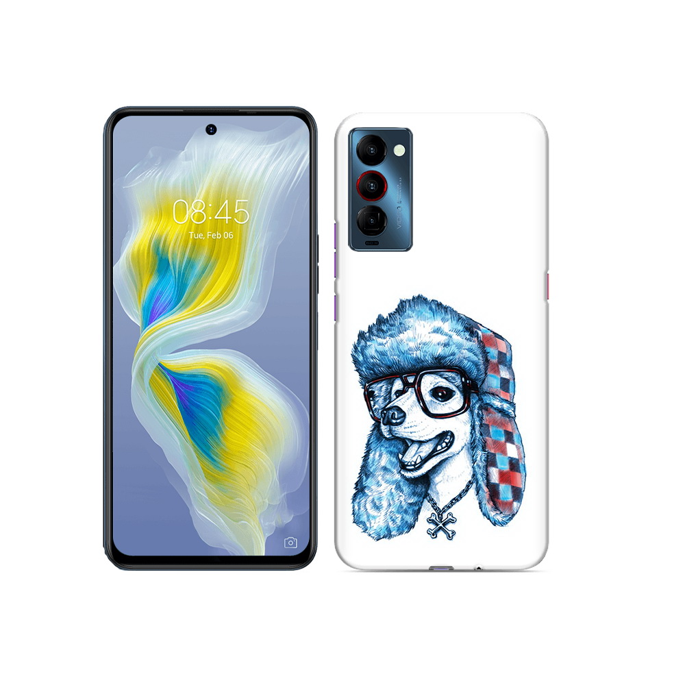 

Чехол MyPads Tocco для Tecno Camon 18 зимний пес, Прозрачный, Tocco