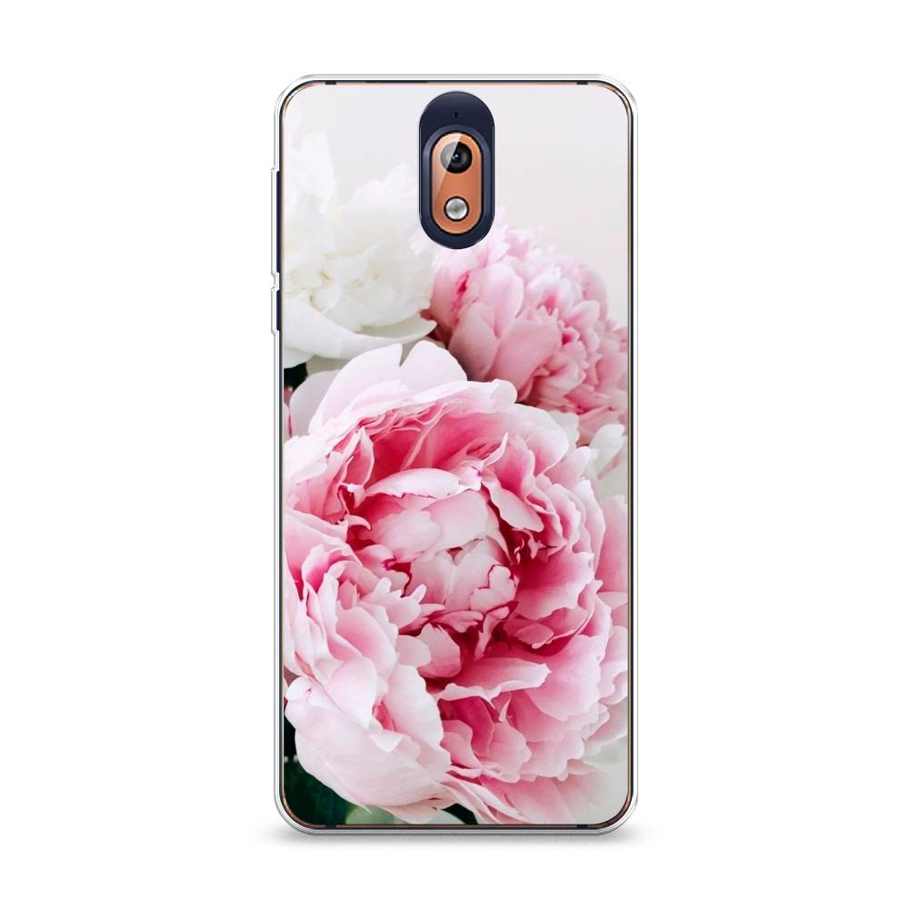 

Чехол на Nokia 3.1 "Розовые и белые пионы", Розовый;белый, 121650-2