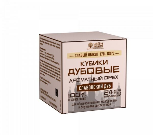 

Кубики дубовые для спиртных напитков High spirits 122016 ароматный орех 40 г