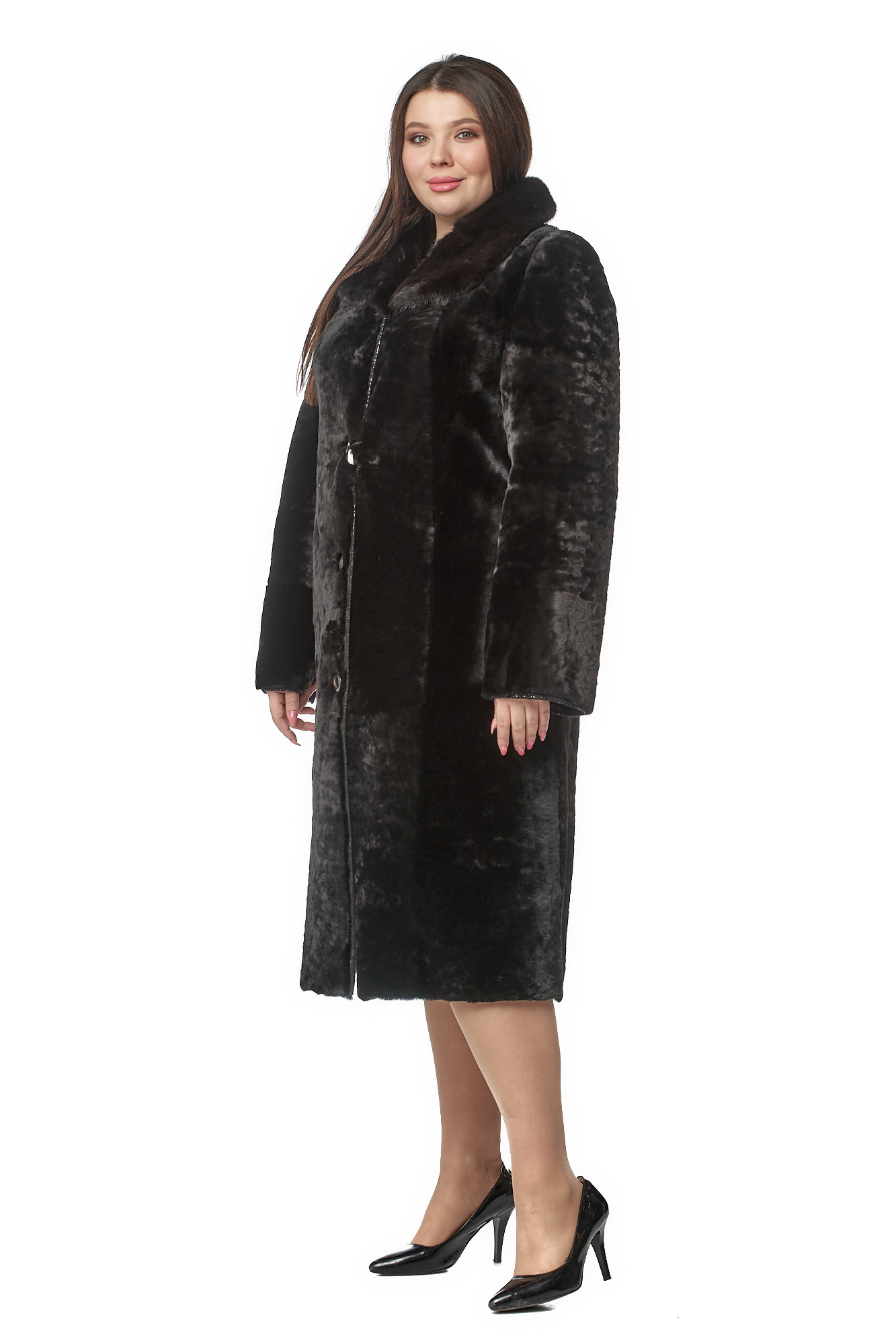 

Шуба женская МОСМЕХА 8020787 черная 52 RU, 8020787