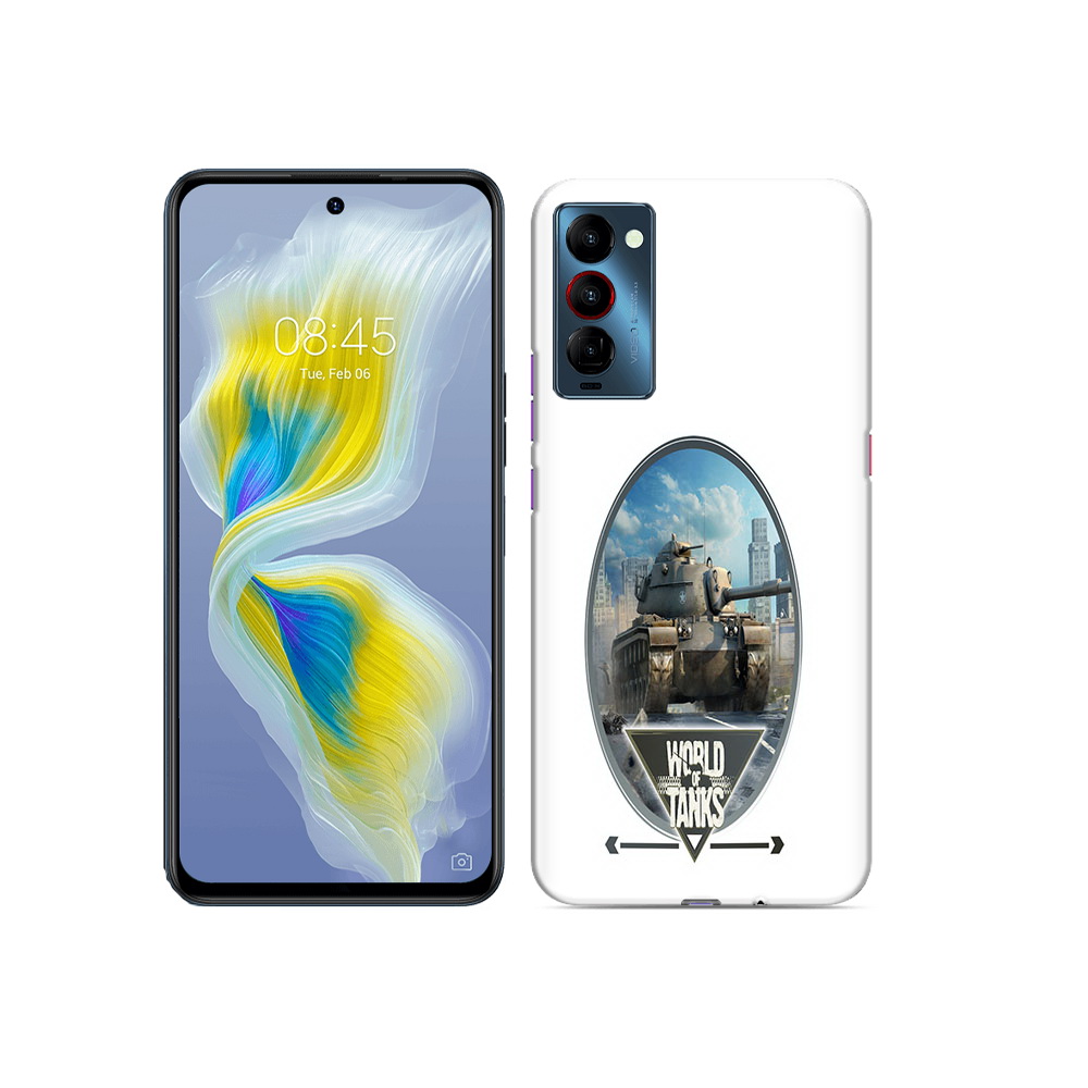

Чехол MyPads Tocco для Tecno Camon 18 игра с танками, Прозрачный, Tocco