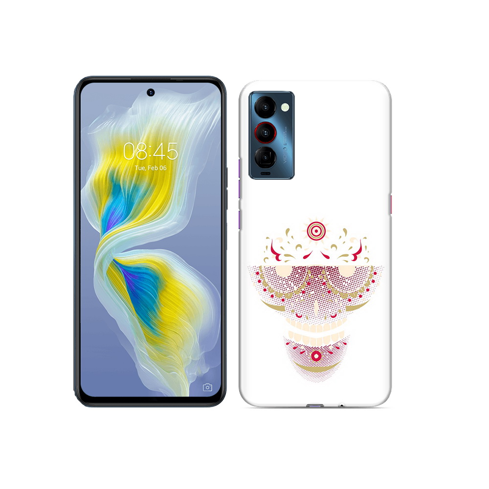 Чехол MyPads Tocco для Tecno Camon 18 карнавальный скелет абстракция