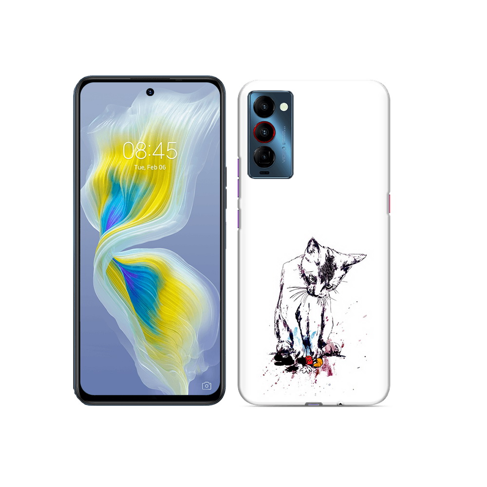 

Чехол MyPads Tocco для Tecno Camon 18 кот и микки, Прозрачный, Tocco