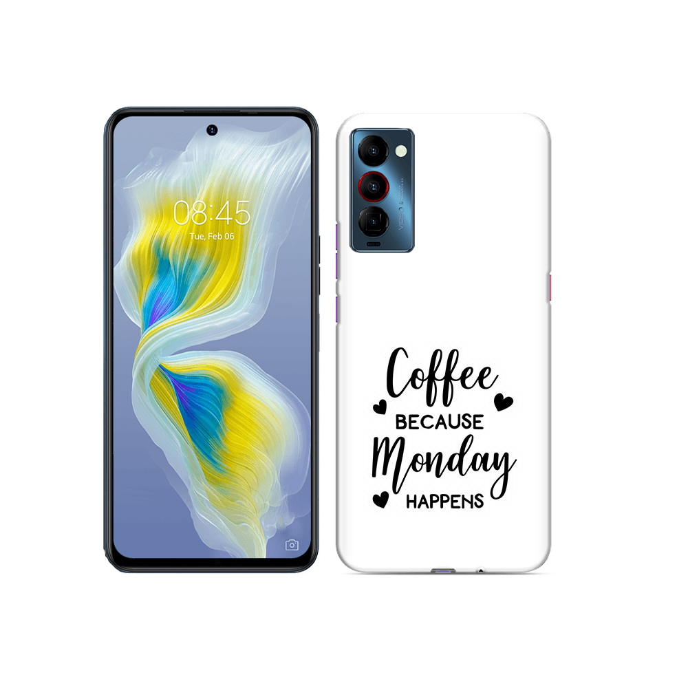 

Чехол MyPads Tocco для Tecno Camon 18 кофе и понедельник стал счастливым, Прозрачный, Tocco