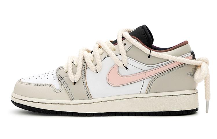 

Кеды унисекс Jordan Air Jordan 1 low GS бежевые 35.5 EU, Бежевый, Air Jordan 1 low GS