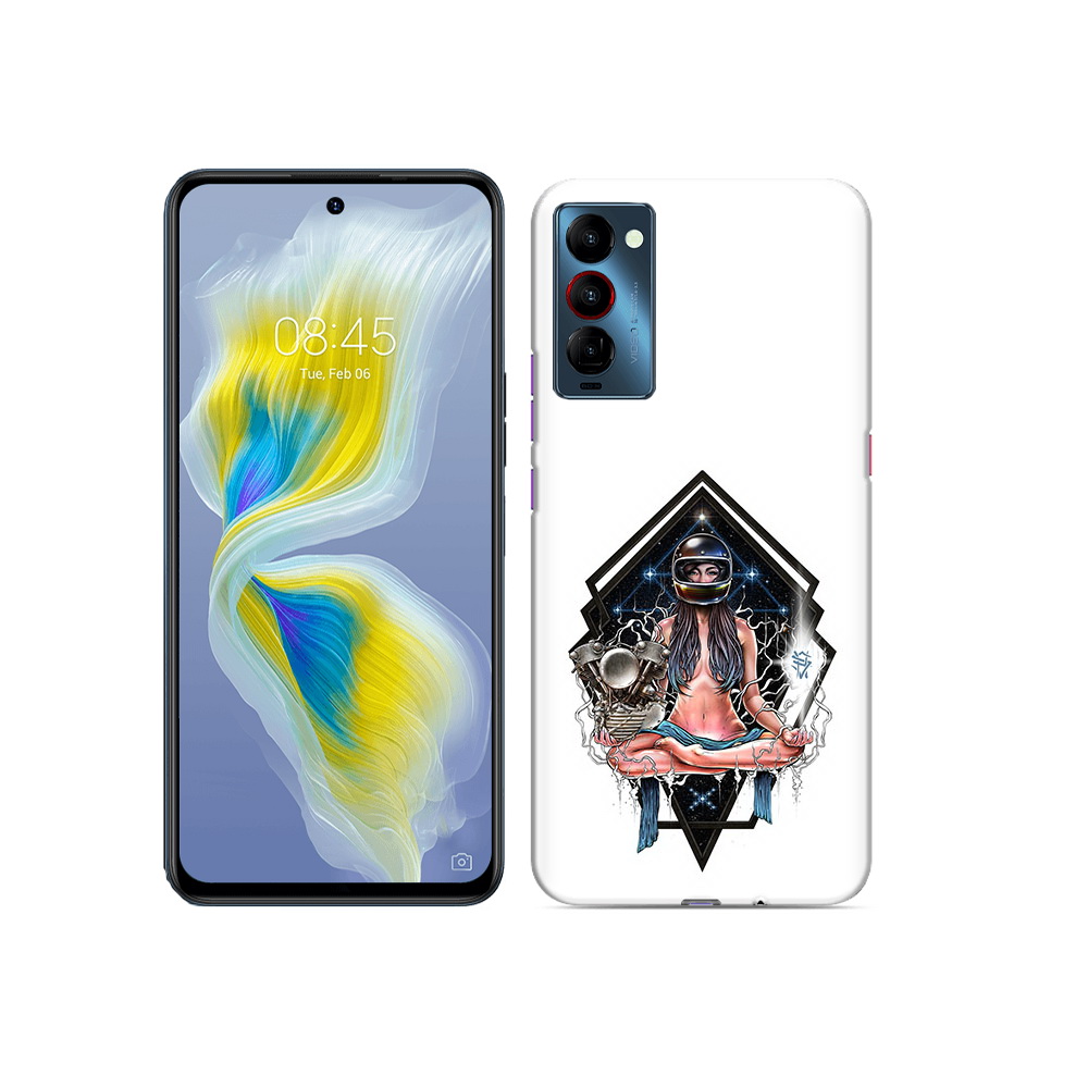 

Чехол MyPads Tocco для Tecno Camon 18 красивая девушка в шлеме, Прозрачный, Tocco