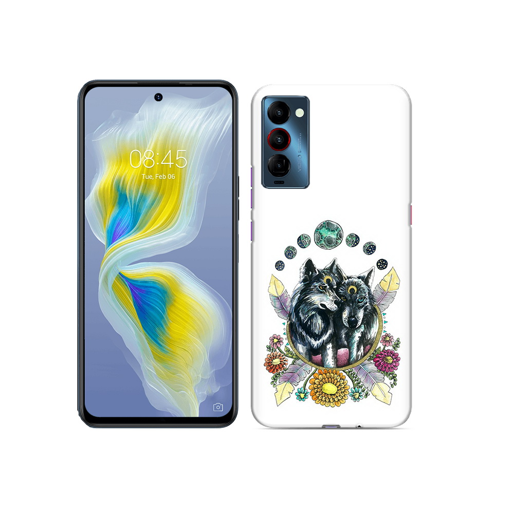 

Чехол MyPads Tocco для Tecno Camon 18 красивые волки абстракция, Прозрачный, Tocco