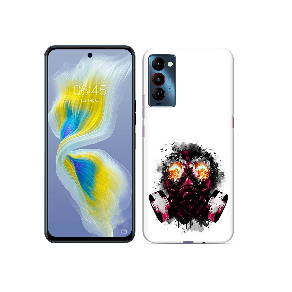 

Чехол MyPads Tocco для Tecno Camon 18 красный противогаз, Прозрачный, Tocco