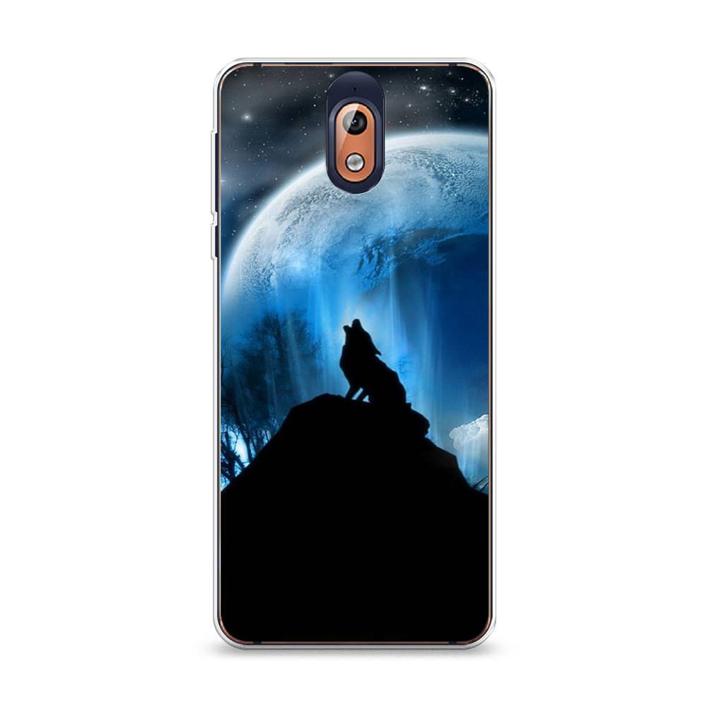 

Чехол на Nokia 3.1 "Волк 2", Синий;черный;белый, 121650-1