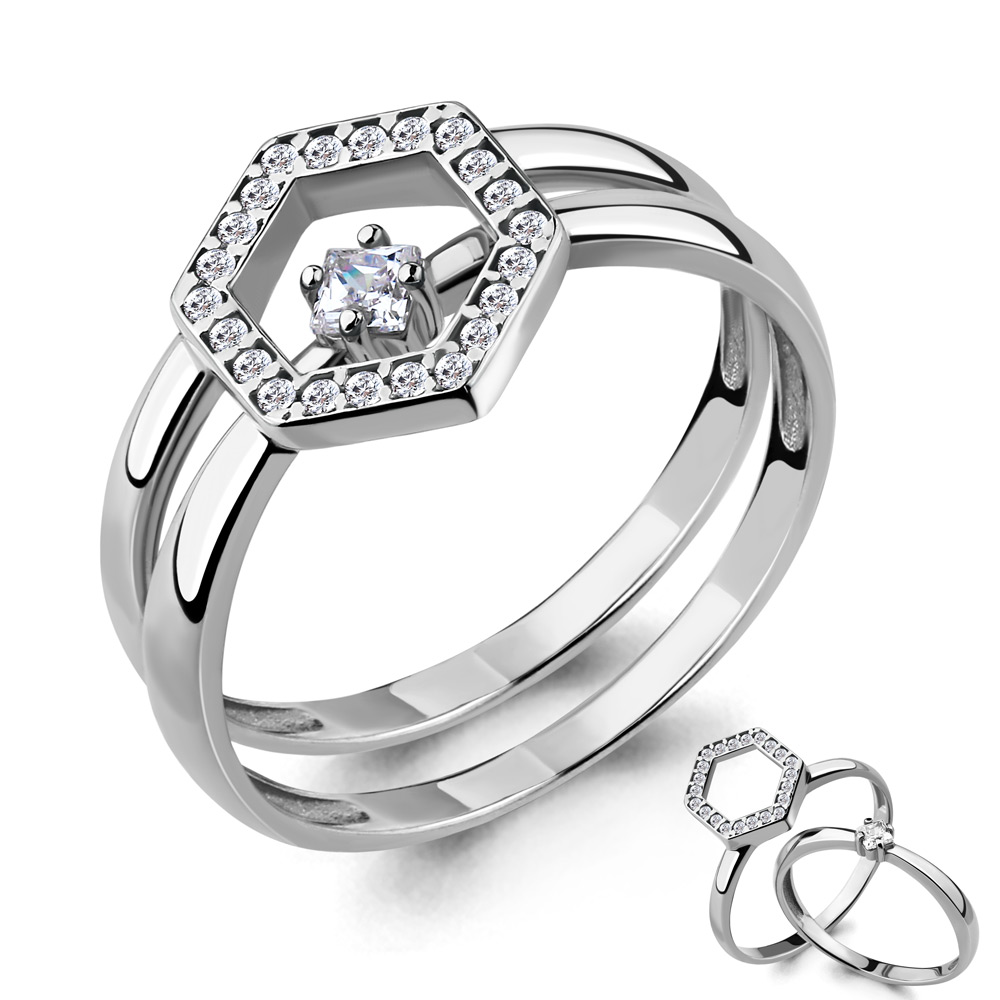 

Кольцо из серебра р. 16,5 AQUAMARINE 68322А_925_р, 68322А_925_р