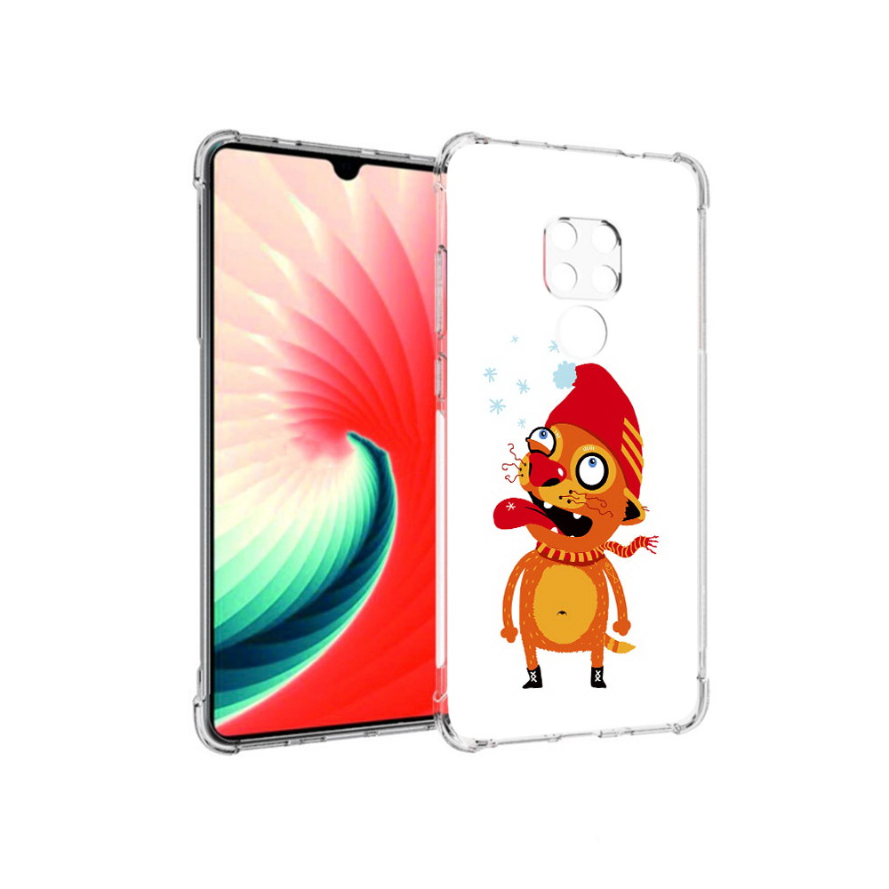 

Чехол MyPads Tocco для Huawei Mate 20 Зимний кот, Прозрачный, Tocco