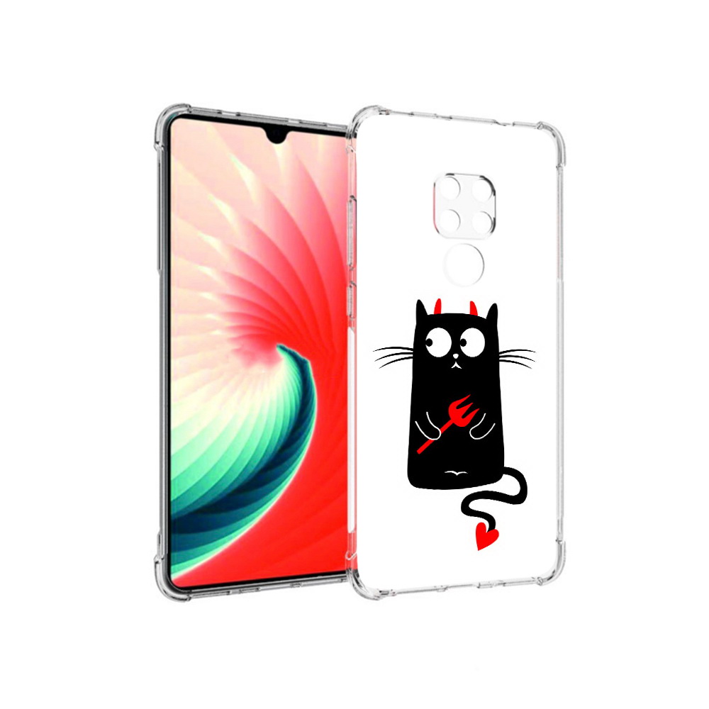 

Чехол MyPads Tocco для Huawei Mate 20 Кот демон, Прозрачный, Tocco