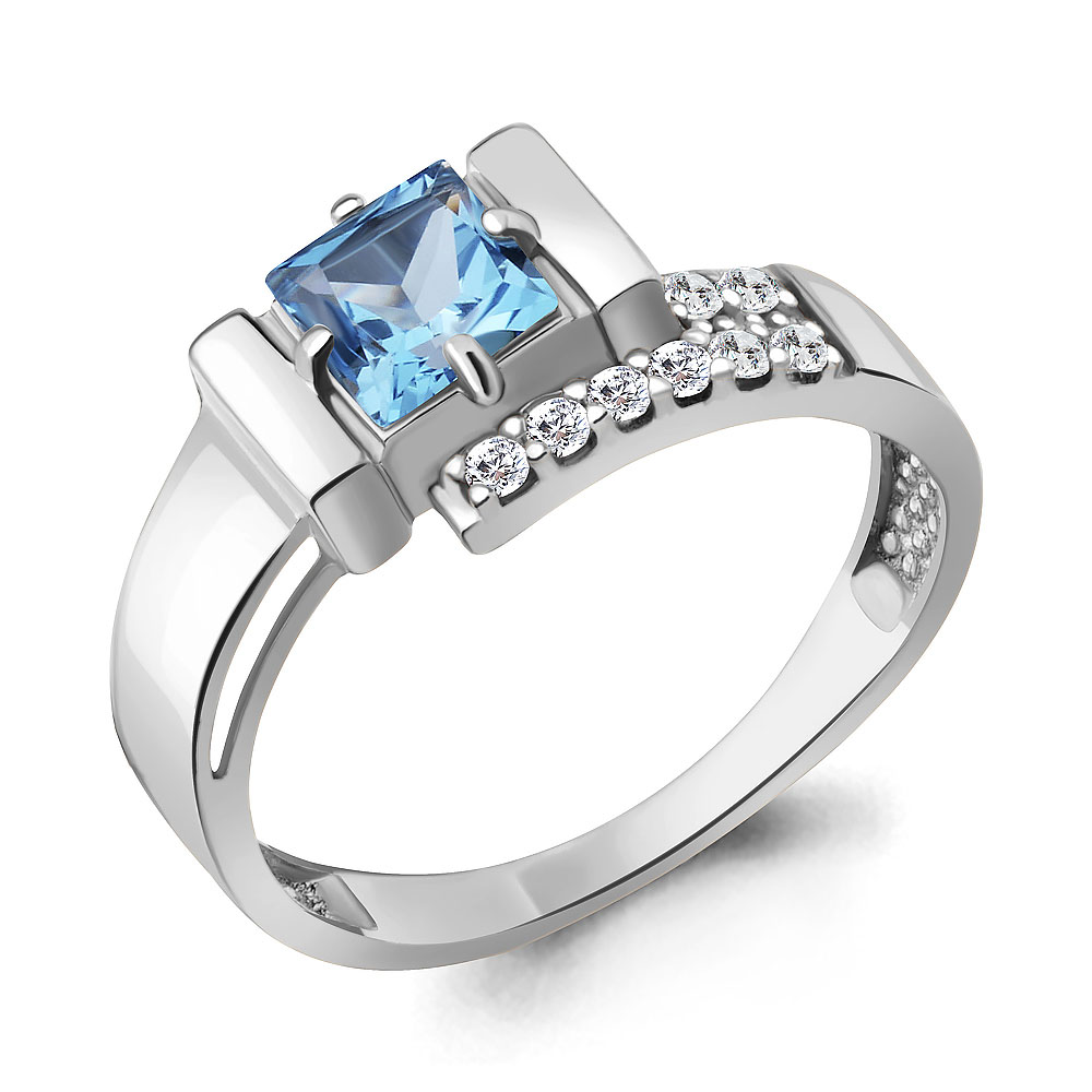 

Кольцо из серебра р. 17,5 AQUAMARINE 6977805А_925_р, 6977805А_925_р