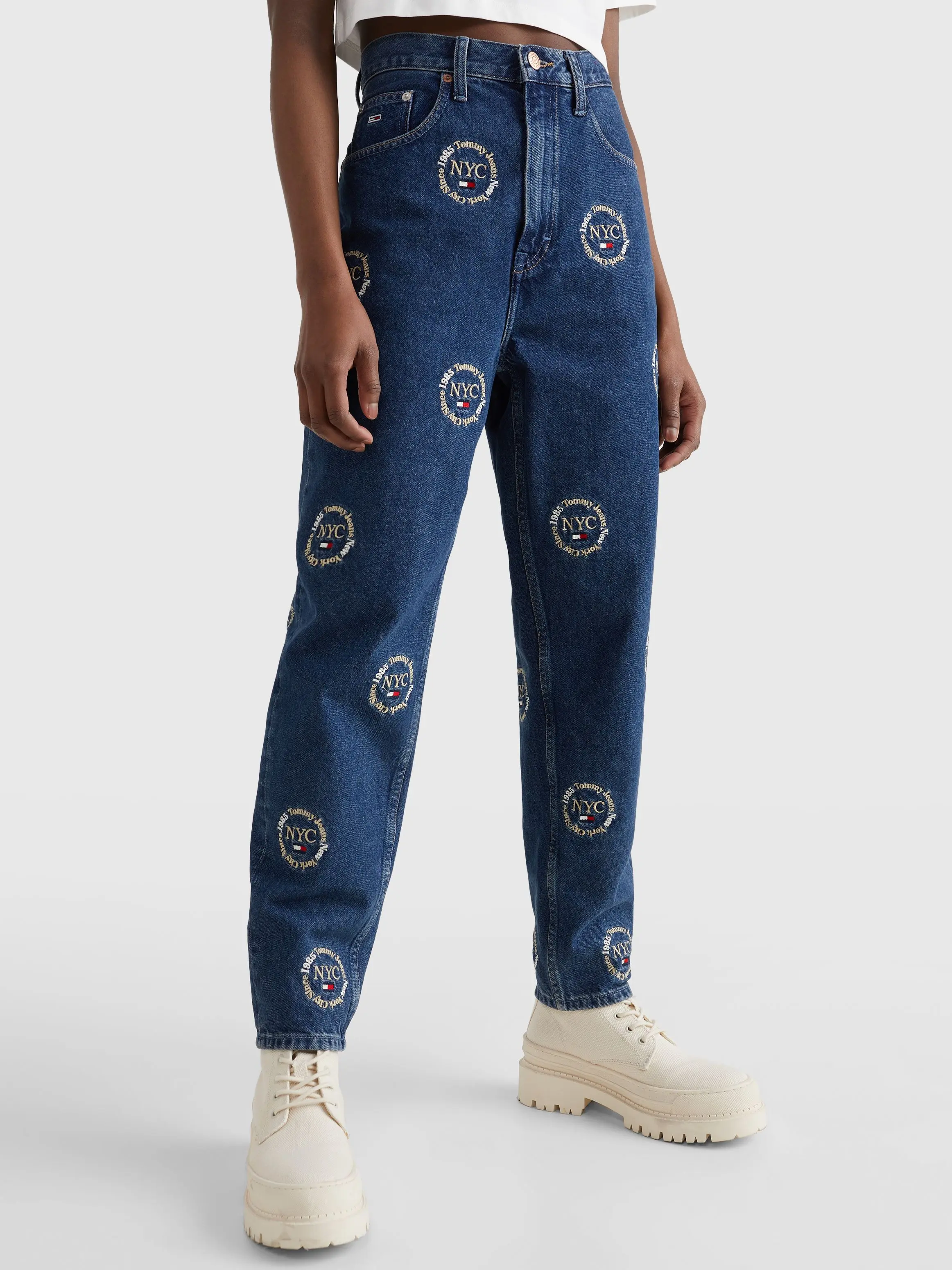 Джинсы женские Tommy Jeans DW0DW133841BK синие, размер 28/30