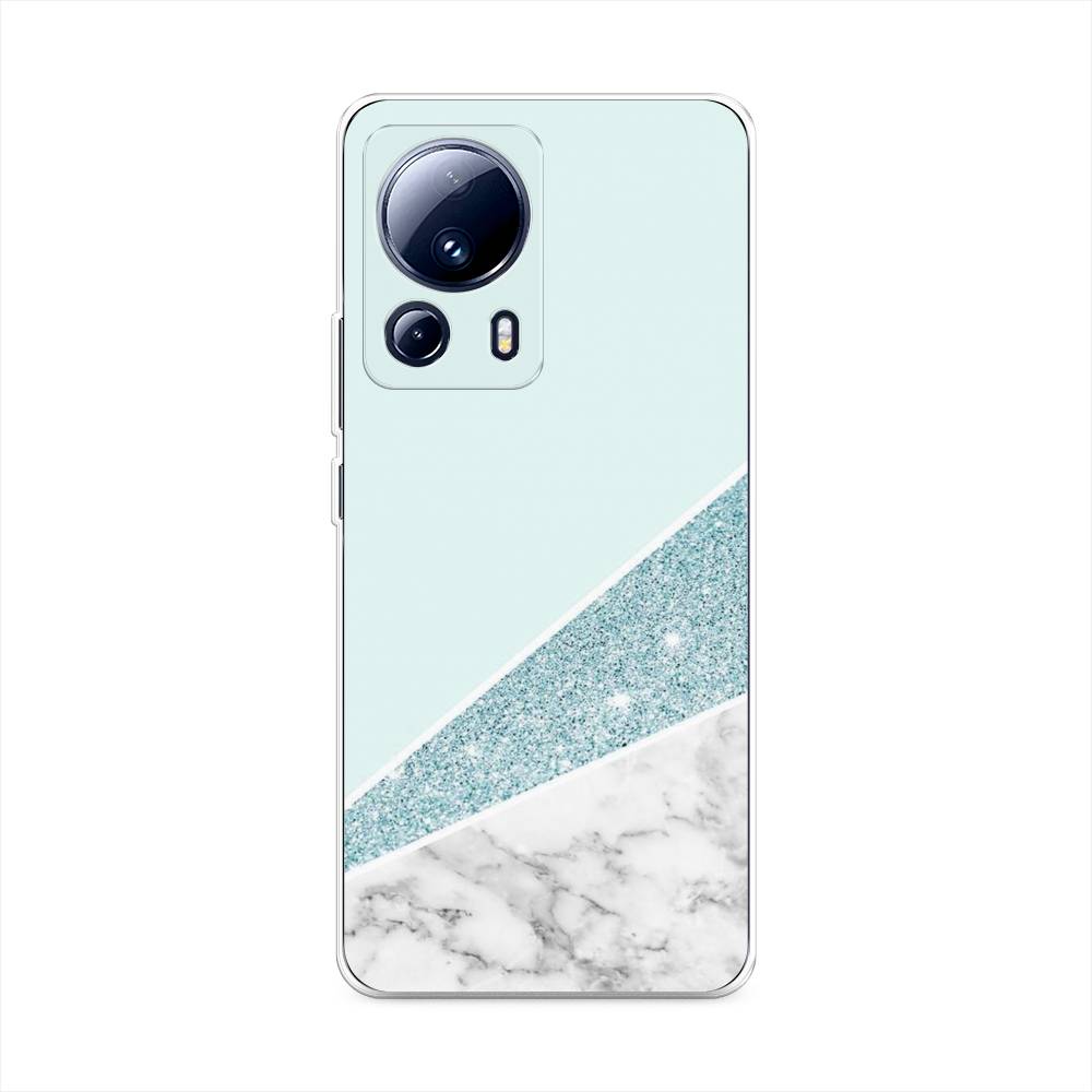 

Чехол Awog на Xiaomi 13 Lite "Мрамор с голубыми блестками", Голубой;белый, 318150-3