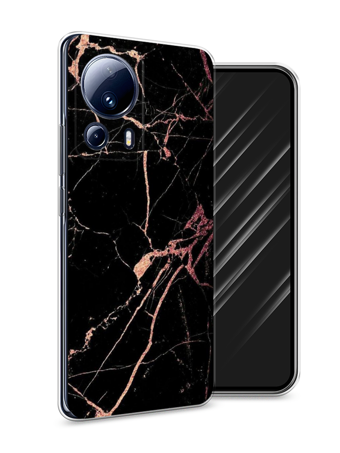 

Чехол Awog на Xiaomi 13 Lite "Мрамор розовое золото", Черный;розовый, 318150-3