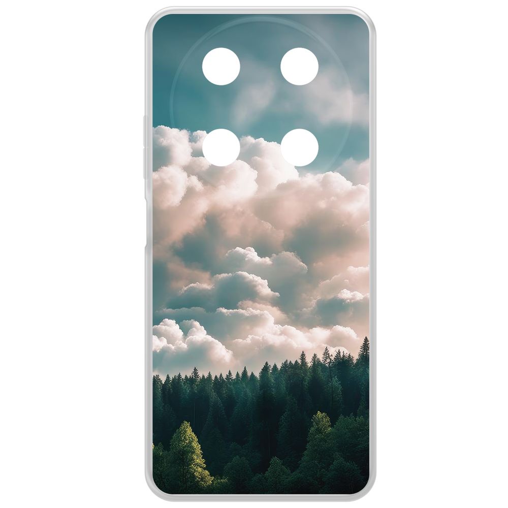 

Чехол-накладка Krutoff Clear Case Облачно для ITEL RS4, Прозрачный