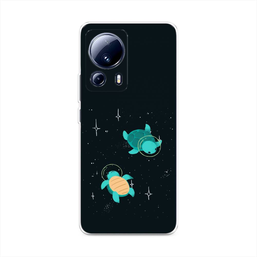 

Чехол Awog на Xiaomi 13 Lite "Черепашки космонавты", Черный;синий, 318150-4
