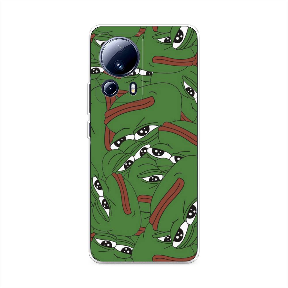 

Чехол Awog на Xiaomi 13 Lite "Печальный frog", Зеленый;белый, 318150-9