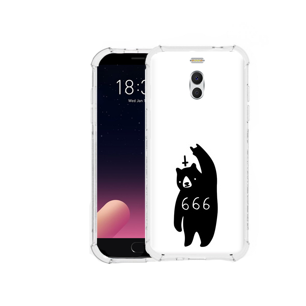 

Чехол MyPads Tocco для Meizu M6 Note медведь 666, Прозрачный, Tocco