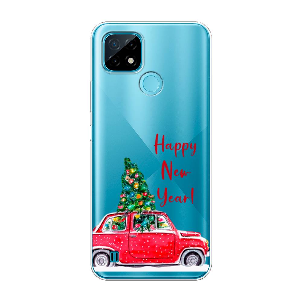 

Чехол на Oppo Realme C21 "Happy New Year", Красный;зеленый, 254950-5