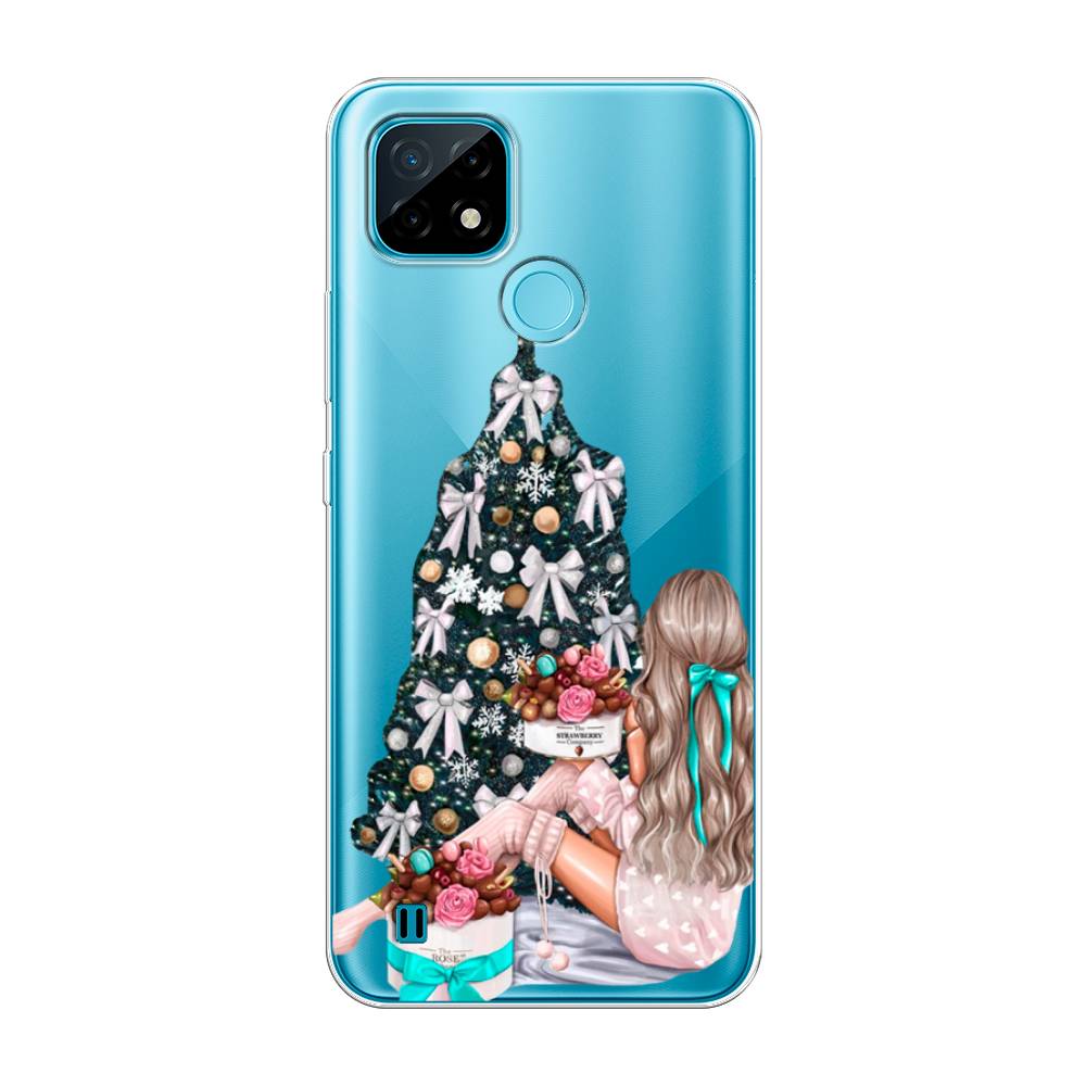 

Чехол на Oppo Realme C21 "New Year", Зеленый;бежевый;голубой, 254950-5