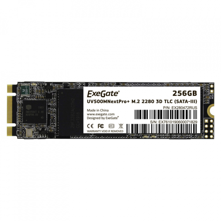 SSD накопитель ExeGate NextPro+ M.2 2280 256 ГБ (EX280472RUS)