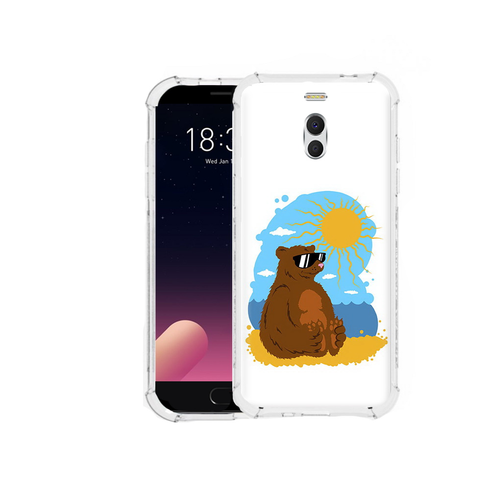 

Чехол MyPads Tocco для Meizu M6 Note медведь на чиле, Прозрачный, Tocco