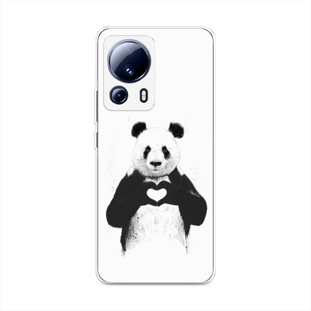 

Чехол Awog на Xiaomi 13 Lite "Панда love", Серебристый, 318150-10
