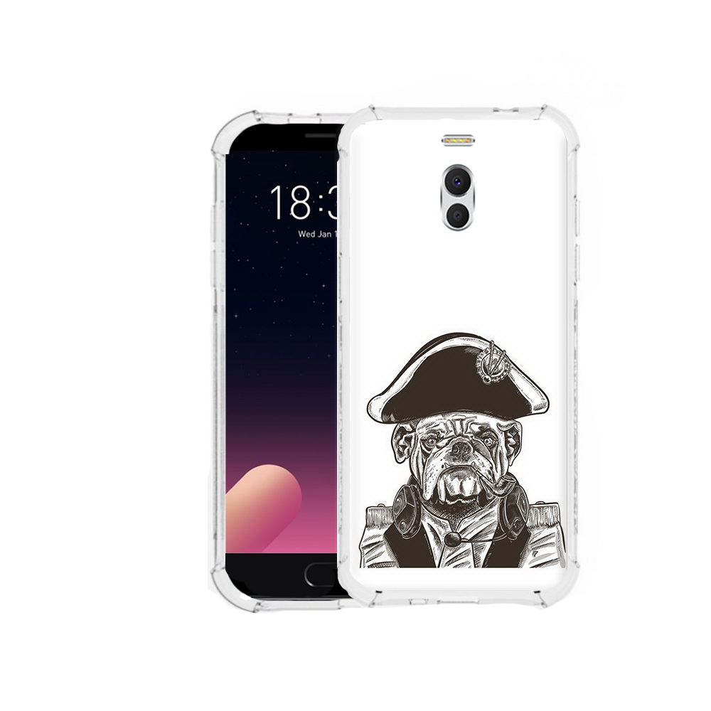 

Чехол MyPads Tocco для Meizu M6 Note мопс генерал, Прозрачный, Tocco