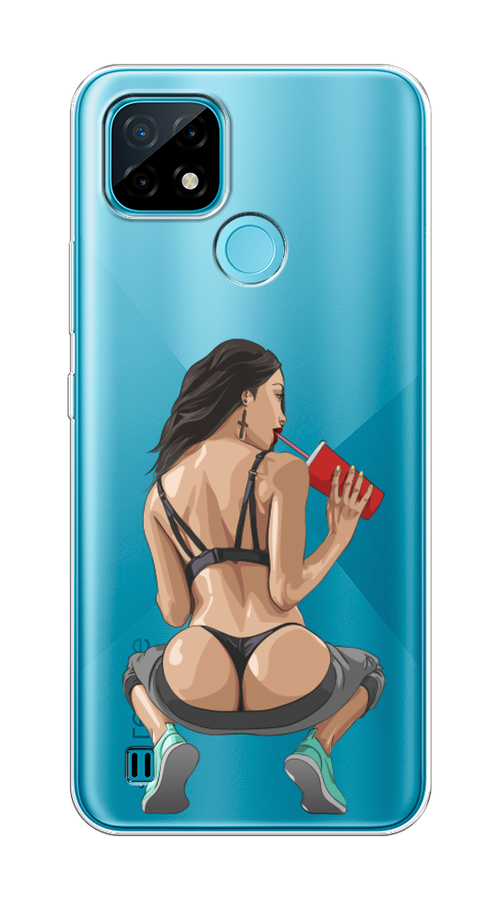 

Чехол на Realme C21 "Сочные булочки", Бежевый;красный;черный, 254950-6