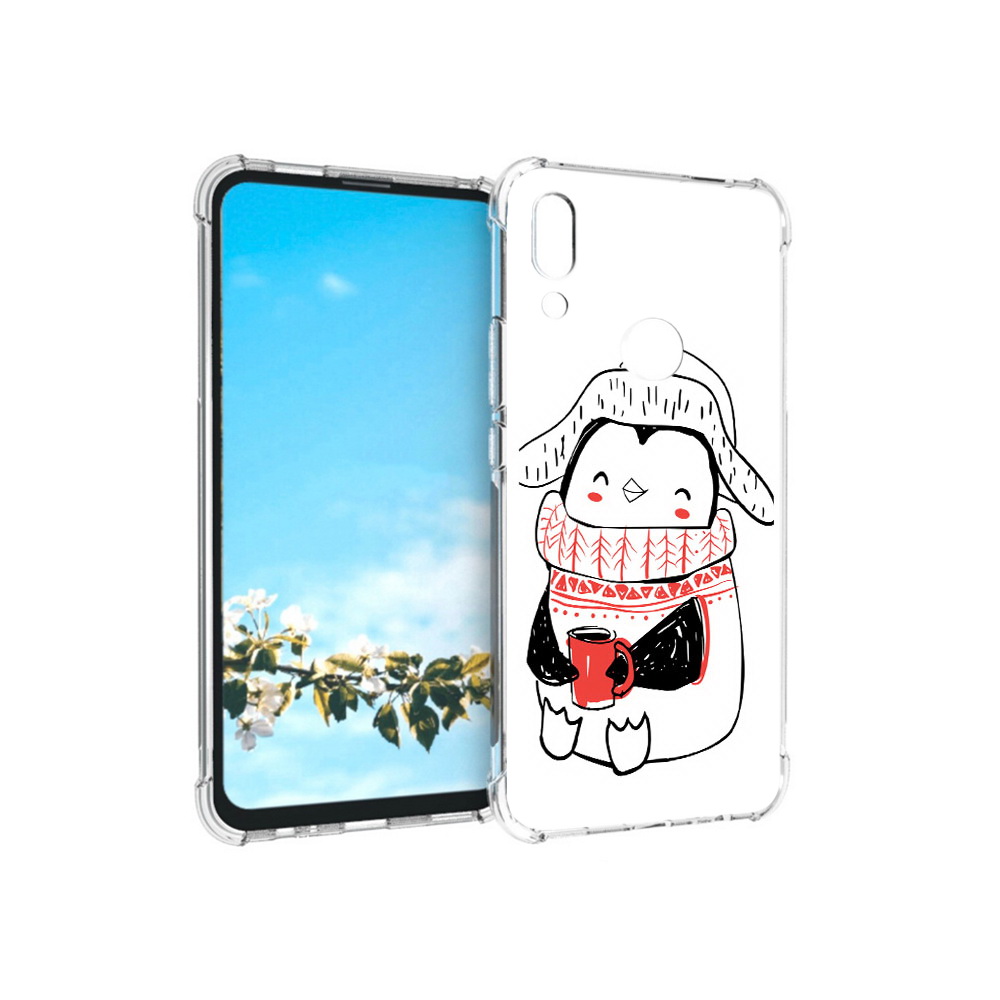 

Чехол MyPads Tocco для Huawei P Smart Z Милый пингвин, Прозрачный, Tocco