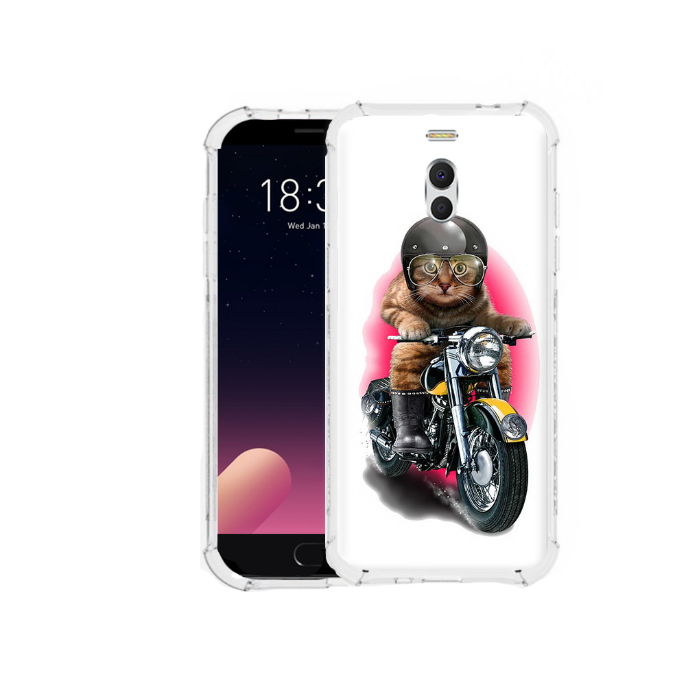 

Чехол MyPads Tocco для Meizu M6 Note мото-кот, Прозрачный, Tocco
