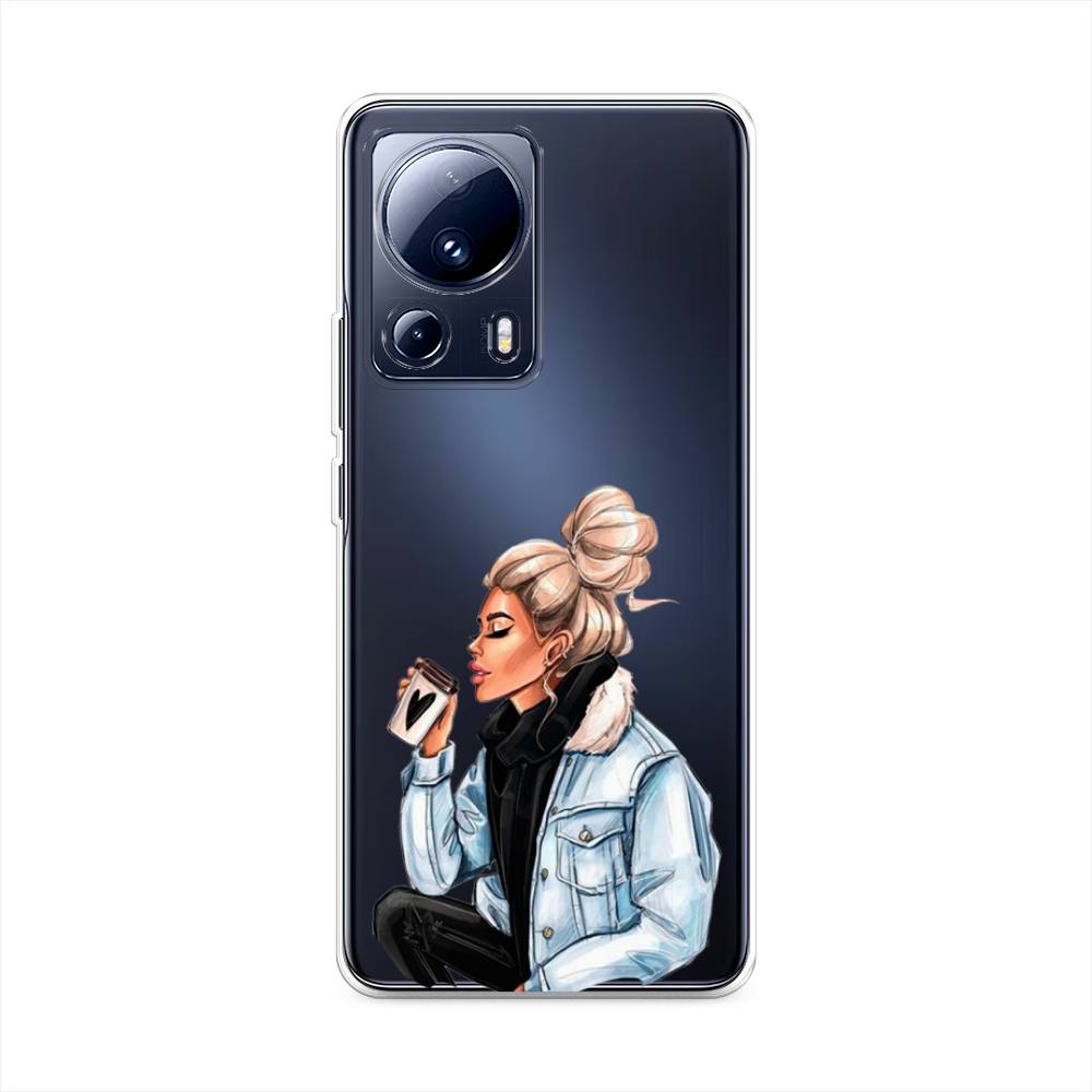 

Чехол Awog на Xiaomi 13 Lite "Cute girl", Бежевый;черный;голубой, 318150-7