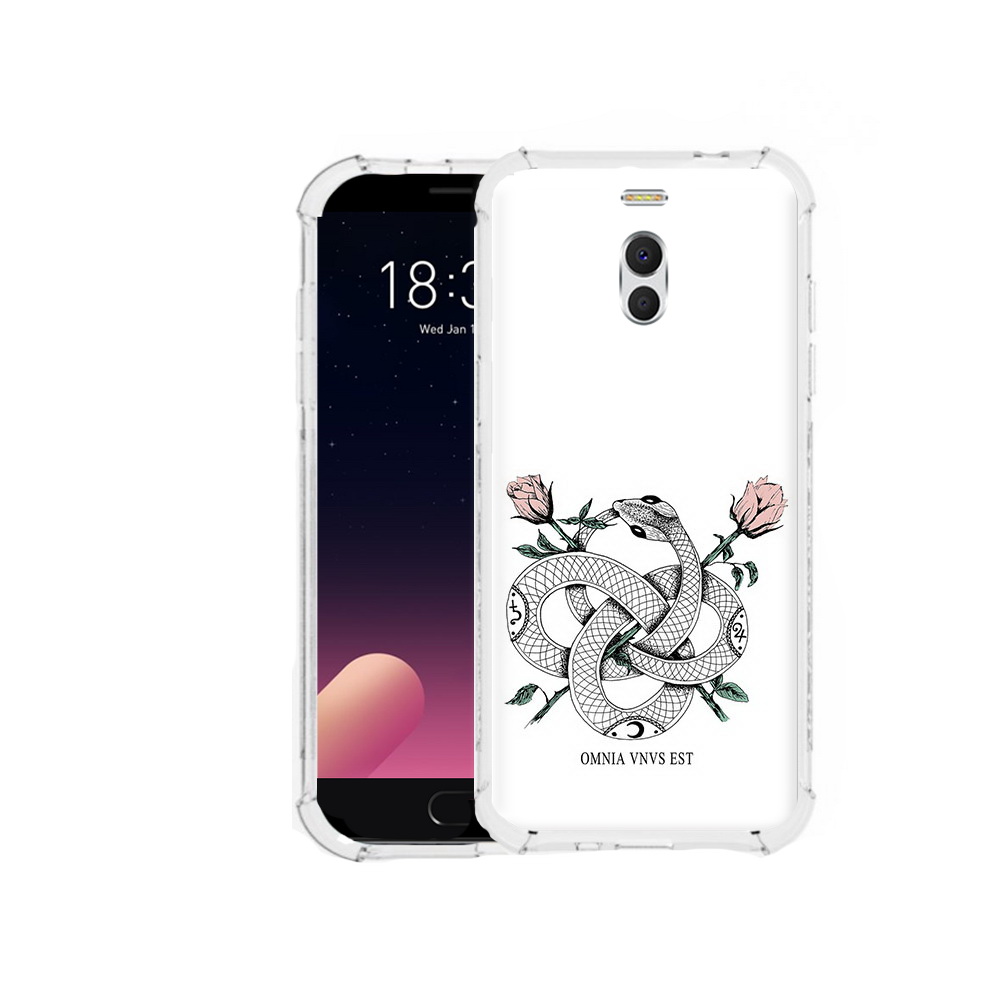 

Чехол MyPads Tocco для Meizu M6 Note нарисованная змея абстракция, Прозрачный, Tocco