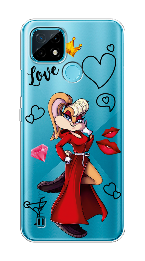 

Чехол на Realme C21 "Rich Lola Bunny", Красный;бежевый;оранжевый, 254950-6