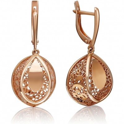 

Серьги из красного золота PLATINA jewelry 02-3639-00-000-1110-48, 02-3639-00-000-1110-48