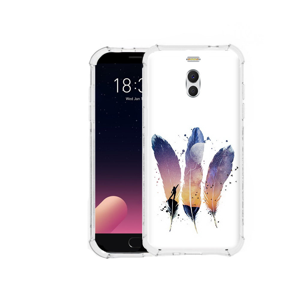 

Чехол MyPads Tocco для Meizu M6 Note небесные перья, Прозрачный, Tocco