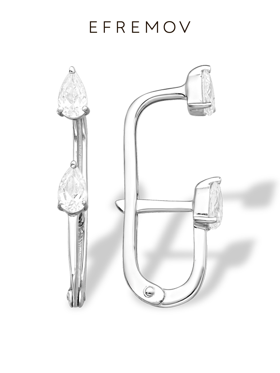 

Серьги из серебра EFREMOV 1210017048, фианит, 1210017048